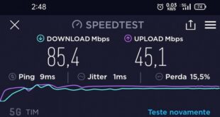 Conexão 5G da Tim em Fortaleza tem boas velocidades, mas que não surpreendem; perda de pacotes na rede preocupa