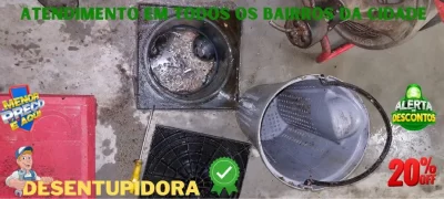 Desentupimento de caixa de gordura noSítio Cercado