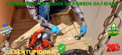Desentupimento de ralo no Sítio Cercado