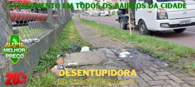 Desentupimento de rede de esgoto no Boqueirão
