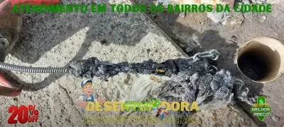 Desentupimento de esgoto no Bairro Alto