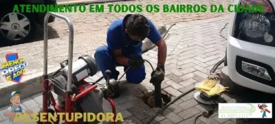 Desentupimento de esgoto no Boqueirão