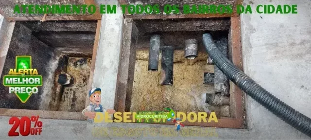 Limpeza de caixa de gordura no Vista Alegre Curitiba